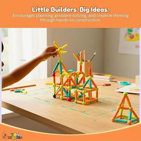 Toy Imagine Magnetic Building Blocks for Kids 3D Construction & Magnet Building Toys for Kids Safe Magnetic Blocks for Toddlers, Boys & Girls.